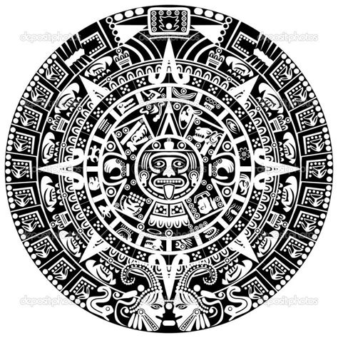 Mayan tattoos, Mayan calendar, Aztec tattoo