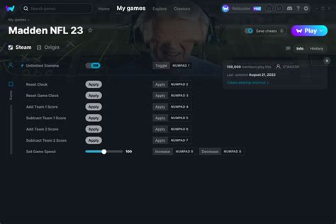 Madden NFL 23 Cheats and Trainer for Steam - Trainers - WeMod Community