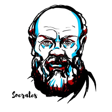 Socrates Sketch Style Vector Portrait Isolated Stock Illustration ...