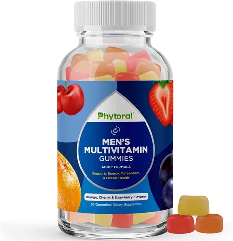 Natural Multivitamin for Men Gummies with Zinc - Men’s Multivitamin ...