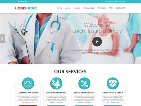 Medical doctor website template - Free PSD Design Download | All ...