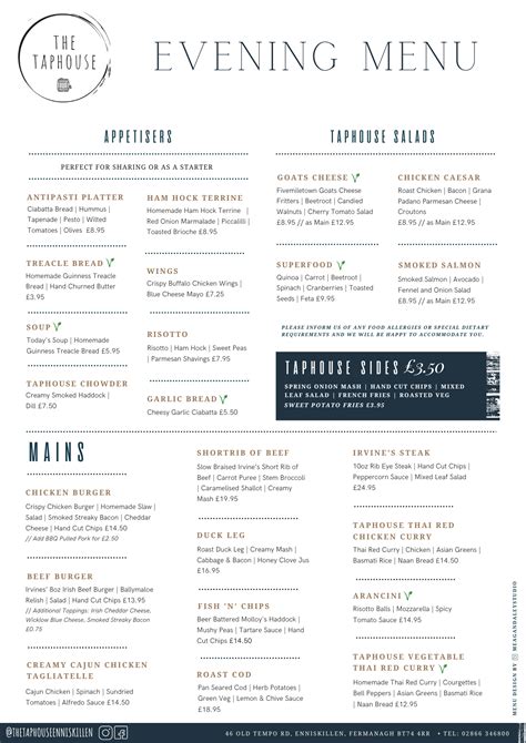 Menu | The TapHouse