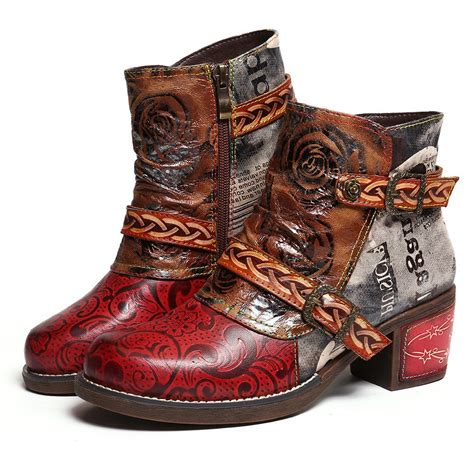 Snake Print Women's Leather Boots - Etsy