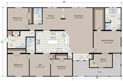 Floor Plans For Double Wide Mobile Homes