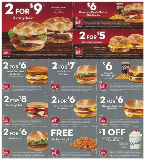 Jack In The Box Coupons Printable