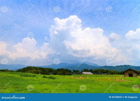 Beautiful Cloud Formation with Green Stock Image - Image of cloud ...