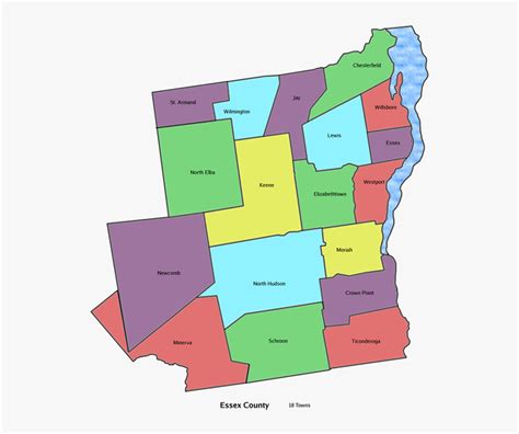 Map Showing The Various Towns Located In Essex County, - Essex County ...