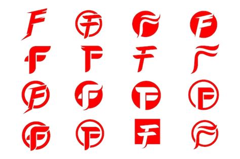 Premium Vector | F logo and symbol red