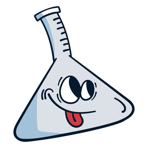 Chemistry Flask Funny Cartoon PNG & SVG Design For T-Shirts