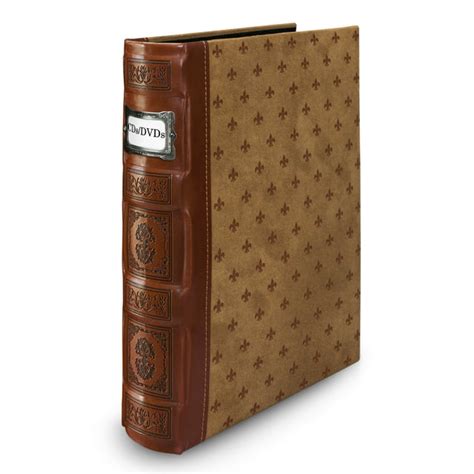 Bellagio-Italia Tuscany CD/DVD Storage Binder - Cognac Brown - Leather ...