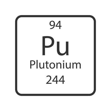 symbole du plutonium. élément chimique du tableau périodique. illustration vectorielle. 10422274 ...