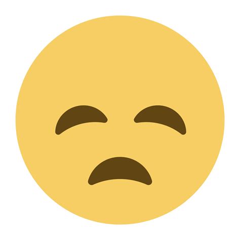 Downcast emoji. Sad yellow face, emoticon with closed eyes 29892063 PNG