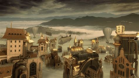 ArtStation - Steampunk City concept art