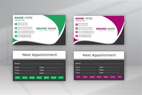 Appointment Card Template Design Graphic by VMSIT · Creative Fabrica