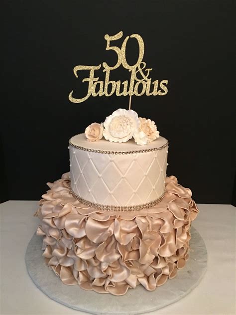 ANY NUMBER Gold Glitter 50th Birthday Cake Topper 50 and - Etsy UK ...