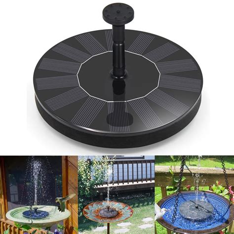 Solar Fountain Water Pump for Bird Bath Solar Power Foutnains Outdoor Garden Pond Fountain for ...