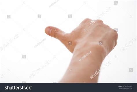 Male Hand Indicating Sideways White Background Stock Photo 345252665 | Shutterstock