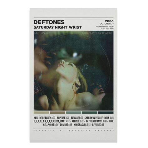 Buy Deftones Saturday Night Wrist Canvas 90s Wall Art Decor Print Picture Paintings for Living ...