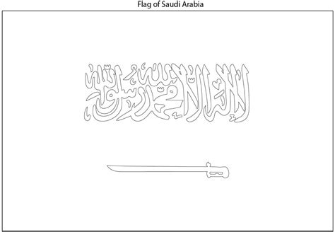 National Flag of Saudi Arabia coloring page - Download, Print or Color Online for Free