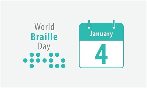 World Braille Day on January 4th 16746238 Vector Art at Vecteezy