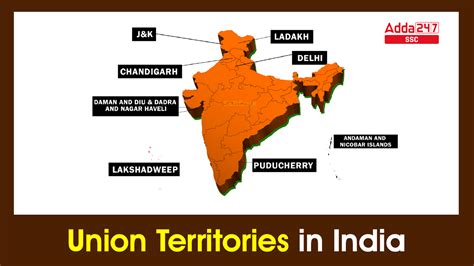 8 Union Territories in India, Check Complete List of 8 UT's