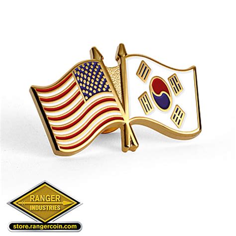 U.S./Korean Flag Lapel Pin – Ranger Coin Store