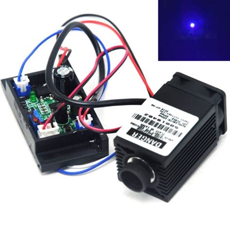 Focusable 450nm 500mW Blue Dot Laser Diode Module 12V Driver TTL Fan ...