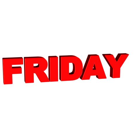 Free illustration: Friday, Day, Week, Calendar, Word - Free Image on Pixabay - 1181168