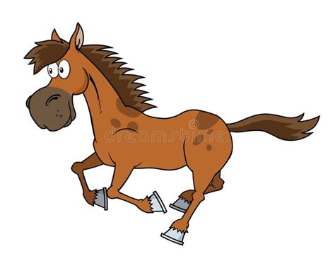 Horse Cartoon Character Running Stock Illustration - Illustration of cartoon, galloping: 192658483