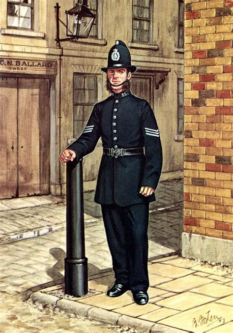 Sergeant - Metropolitan Police, 1865 | London police, Police uniforms, Police