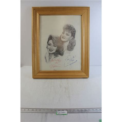 Framed Vintage Wynonna and Naomi Judd 1980s-90s Picture - Signatures Not Authenticated, 21 3/4 ...