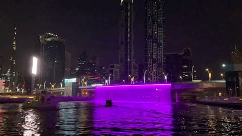 Dubai Canal Waterfall View - YouTube