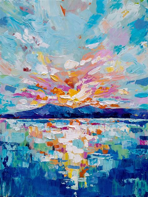 "Sky Lights - Impressionist Landscape Painting" by Eve Izzett ...