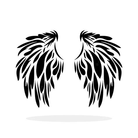 Premium Vector | Wings icon black icon of wings on white background ...