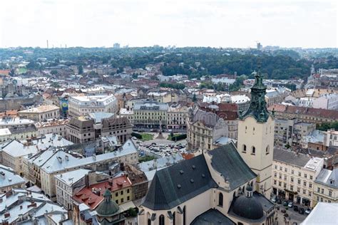 The center of Lviv editorial image. Image of historic - 124820825