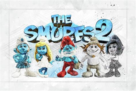 Mo3953 The Smurfs 2 Horizontal Movie Poster Digital Art by Joanie ...