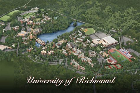 University Of Richmond Drawing by Rhett and Sherry Erb