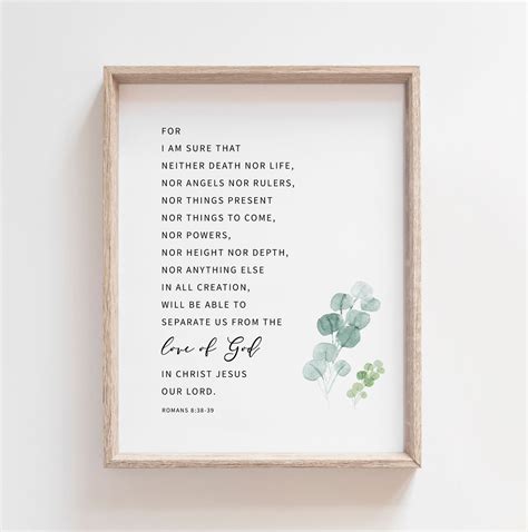 Romans 8:38-39 Bible Verse Printable Wall Art Bible Verse - Etsy UK