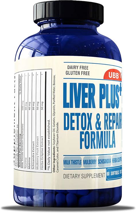 Liver Cleanse Detox Supplement for Liver Health Support - Natural Liver Repair Formula with Milk ...