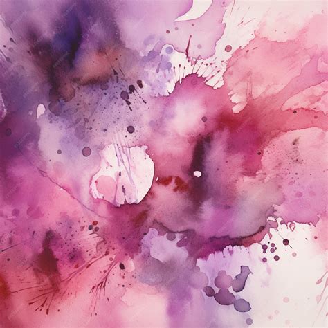 Premium AI Image | A painting of a pink and purple watercolor painting.