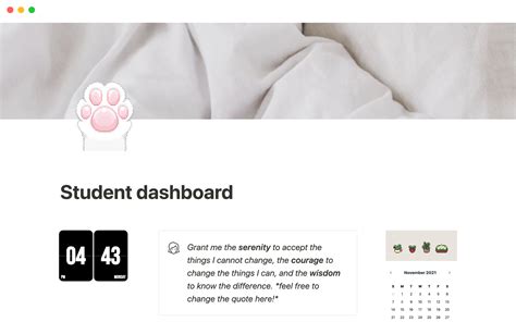 Student dashboard 2024 Template | Notion Marketplace