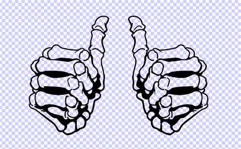 Skeleton Thumbs Pointing Svg Download Cricut Svg Clip Art - Etsy