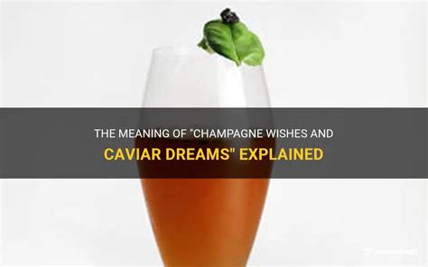 The Meaning Of "Champagne Wishes And Caviar Dreams" Explained | ShunSpirit