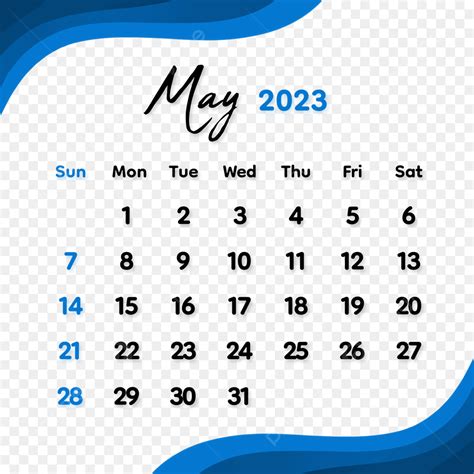 Calendar May 2023 PNG Picture, May 2023 Calendar Png Free Download ...