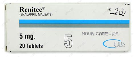 Renitec Tablets 5mg 2X10's - Medihub