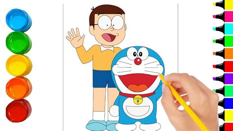 How to draw Nobita and Doraemon step by step || doraemon drawing, Nobita drawing - YouTube