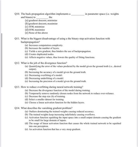 Solved Q10. The back-propagation algorithm implements a in | Chegg.com