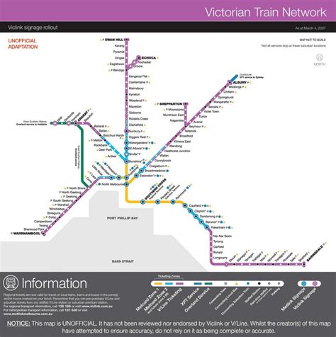 Victoria train map - Vline train map (Australia)