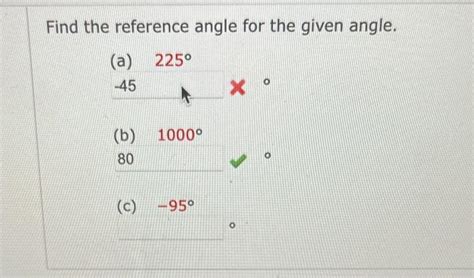 Solved Find the reference angle for the given angle. (a) | Chegg.com