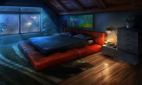 Anime Apartment Bedroom Background - 2560x1536 - Download HD Wallpaper - WallpaperTip